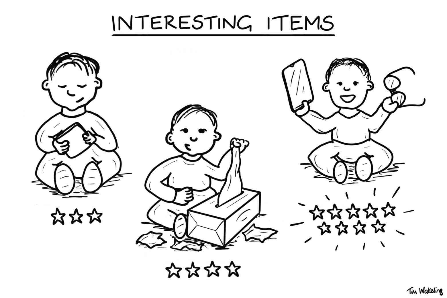 Baby cartoon - interesting items