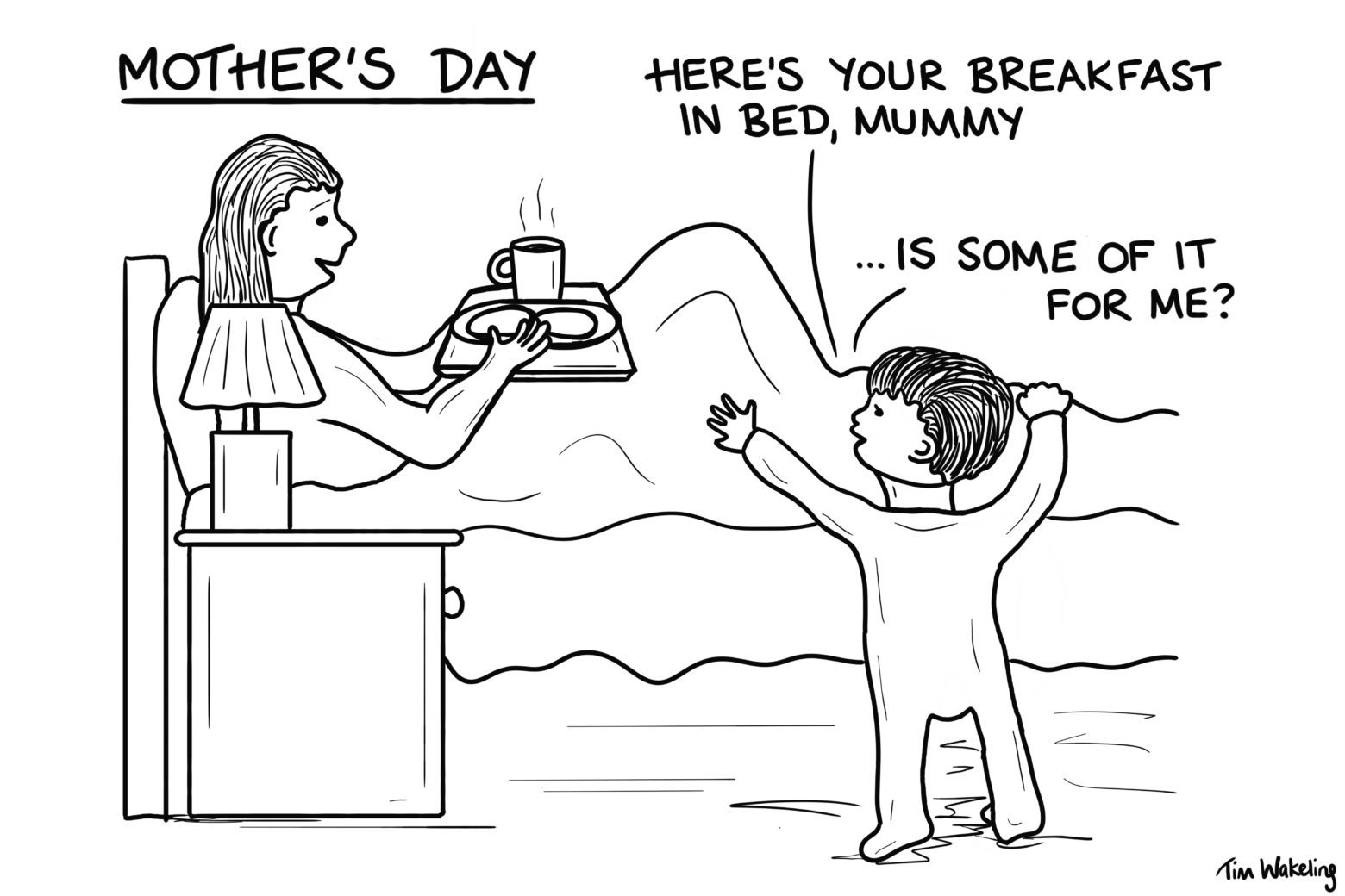 Baby cartoon on Mother's Day